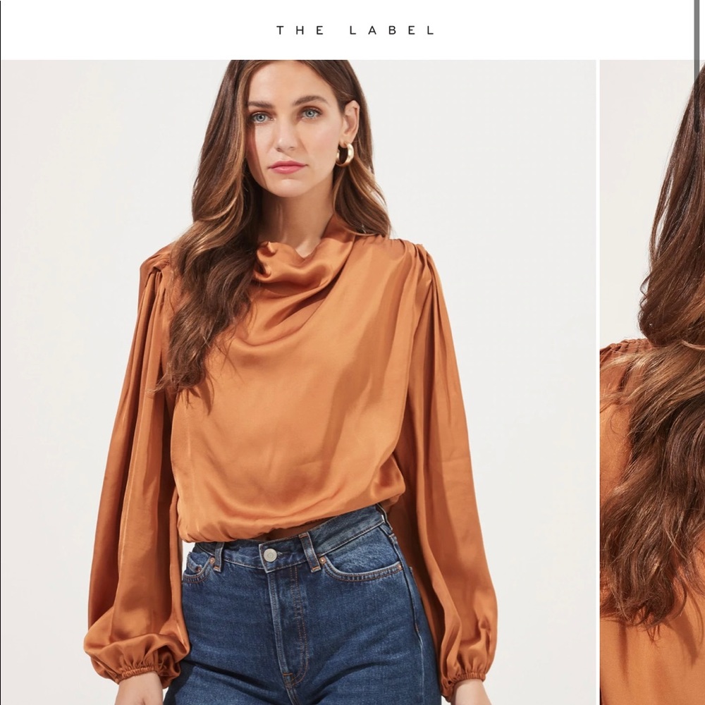 ASTR The Label Cowl Neck Blouse